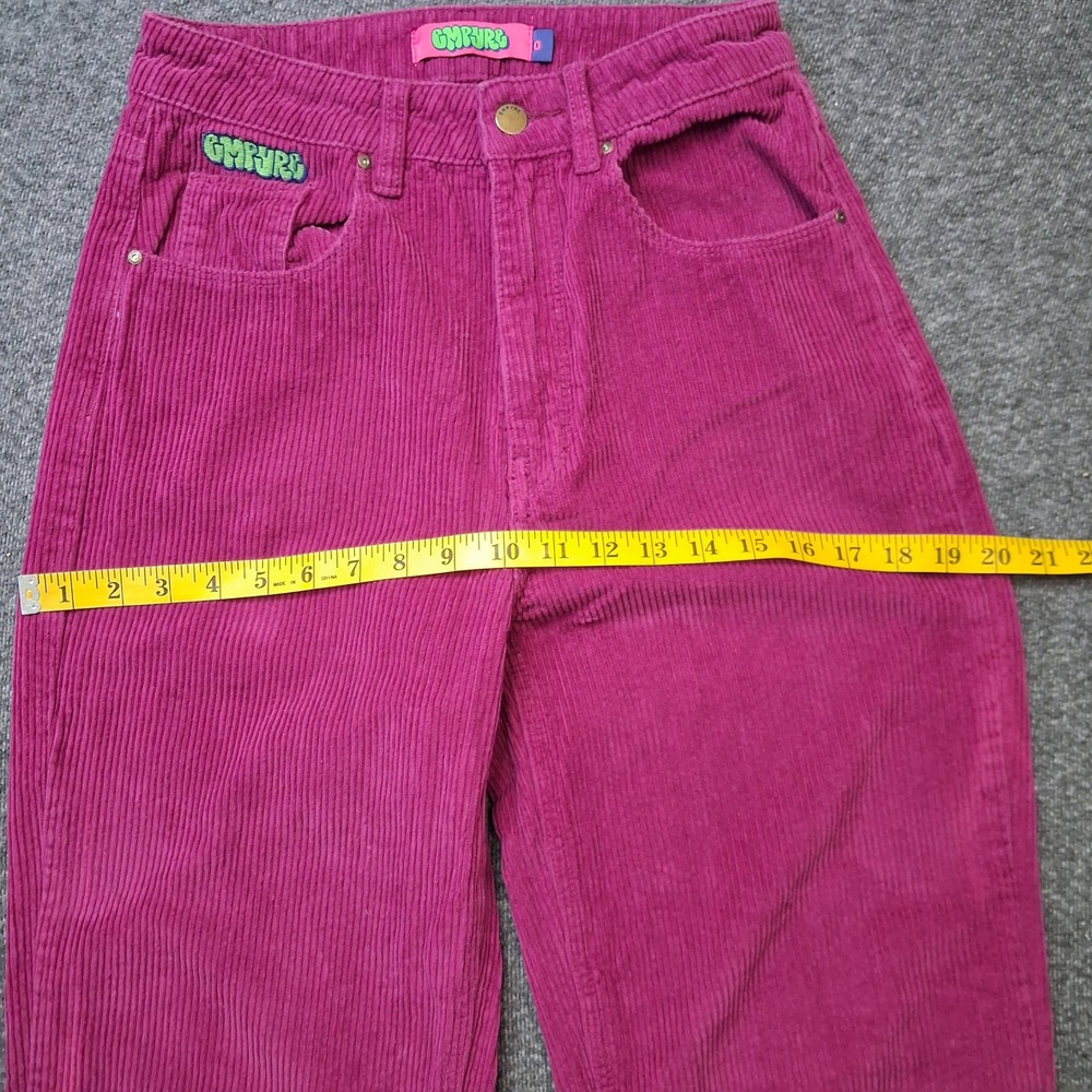 Empyre Tori Magenta Corduroy Pants Wide Leg High Rise Purple Womens Size 0 - Picture 6 of 15